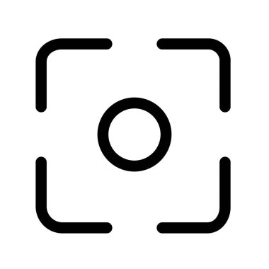 fotoğrafçılık kamerası odaklanma, vektör simgesi, basit illüstrasyon 