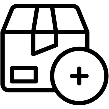 Paket web simgesi basit illüstrasyon