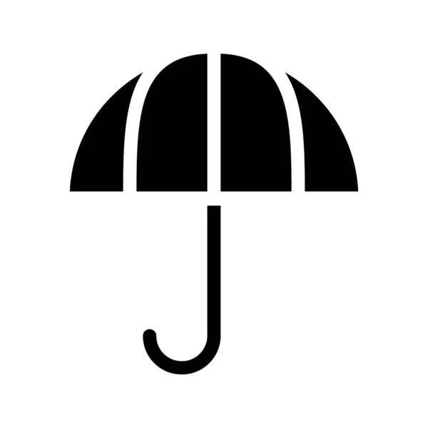 Umbrella Simple Vector Icon White Background — Stock Vector