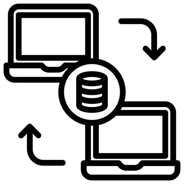 Ícone Computador Portátil Ilustração Vetorial — Vetor de Stock