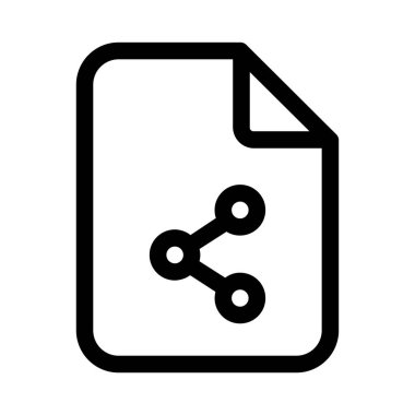 Beyaz arkaplanda basit belge vektör resimleme