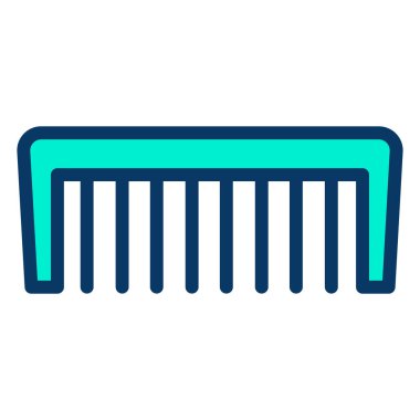 Beyaz arkaplan üzerindeki basit tarak vektör resimlemesi