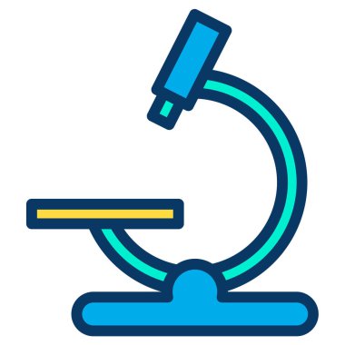 Mikroskop web simgesi basit vektör çizimi