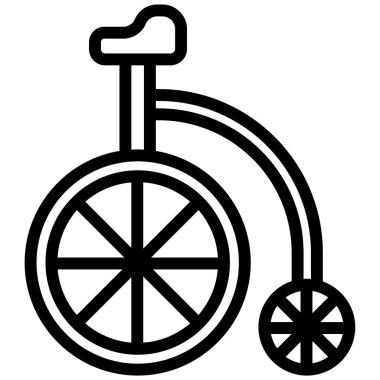 bisiklet, basit düz vektör simgesi