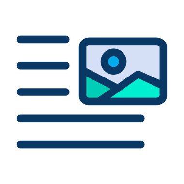 Basit resim simgesi, vektör illüstrasyonu