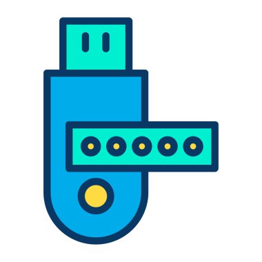 Şifre basit simge, vektör illüstrasyonu