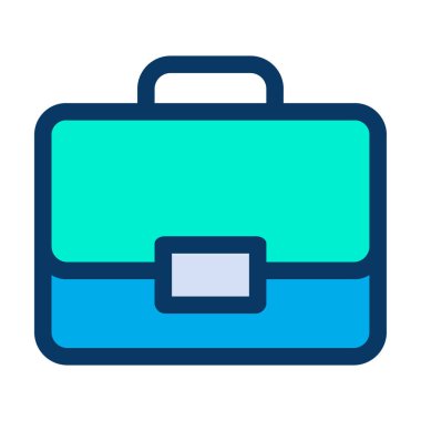 evrak çantası minimalist vektör simgesi beyaz üzerinde izole