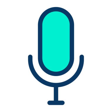 mikrofon simgesi, vektör illüstrasyonu