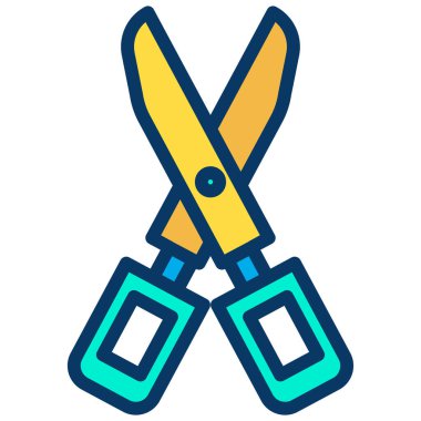 Makas. Web simgesi basit illüstrasyon