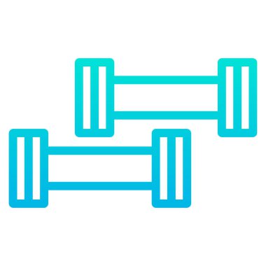 Fitness dambılı. Web simgesi vektör illüstrasyonu