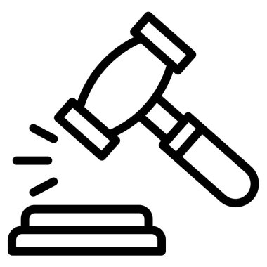 Açık arttırma. Web simgesi basit illüstrasyon