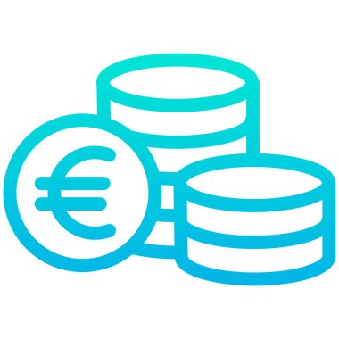 Avro para birimi kavramı basit sanat vektörü illüstrasyonu 