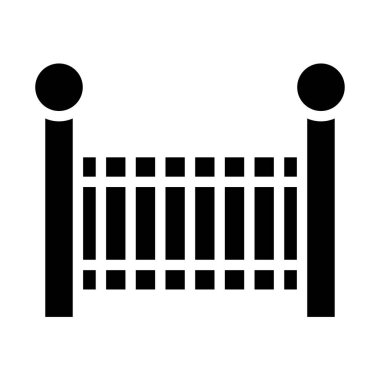 bebek beşiği ikonu. Beyaz arkaplanda izole edilmiş web tasarımı için beşik yatak vektör simgelerinin basit çizimi