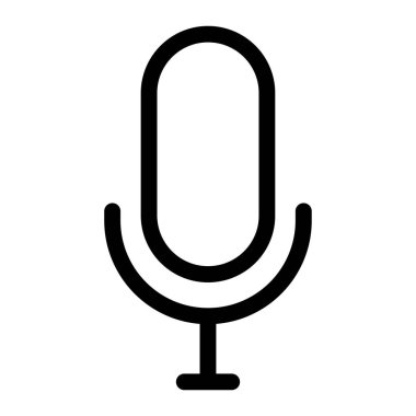 mikrofon simgesi, vektör illüstrasyonu