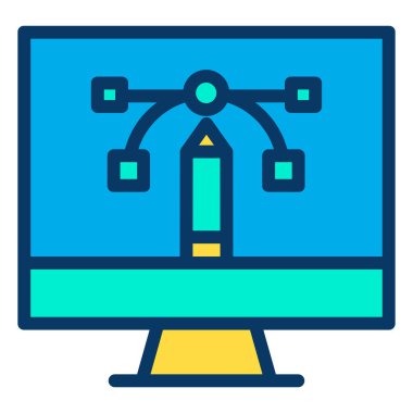 Basit vektör grafik simgesi, vektör illüstrasyonu