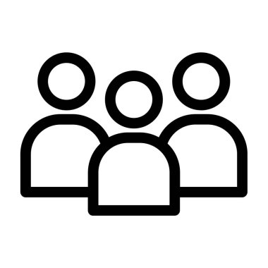 İş ekibi basit simge, vektör illüstrasyonu