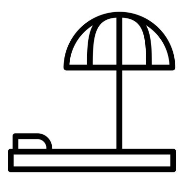 Yatağın minimalist vektör simgesi beyaz üzerine izole