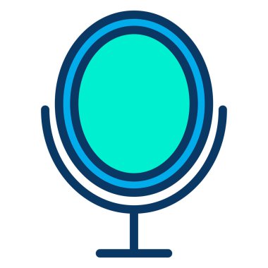 Ayna simgesinin vektör illüstrasyonu