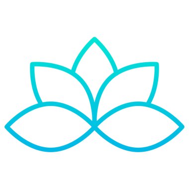 Lotus web simgesi basit vektör illüstrasyonu