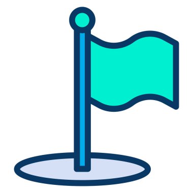 bayrak simgesi, vektör illüstrasyonu