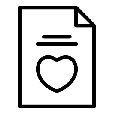 aşk harfi web simgesi basit vektör illüstrasyonu