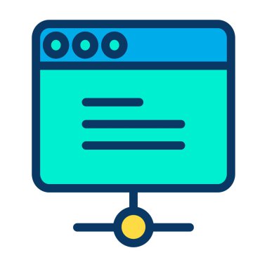 Tarayıcı. Web simgesi basit illüstrasyon