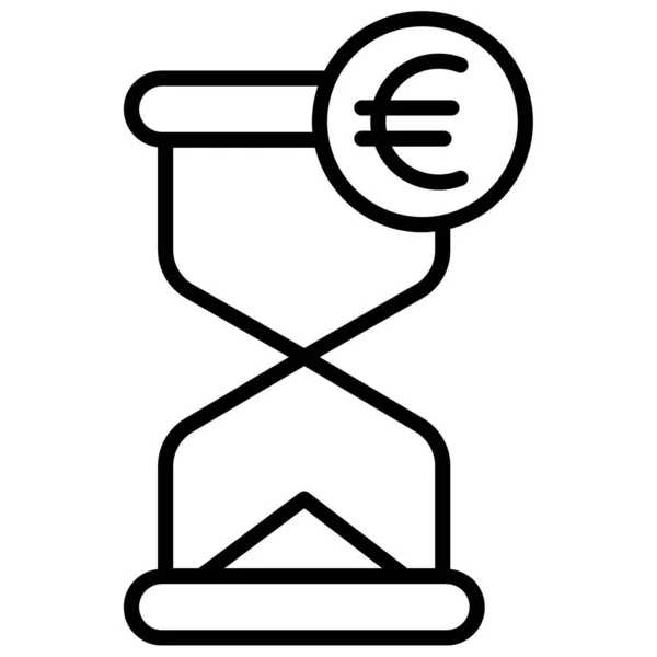 Euro Moeda Conceito Arte Simples Vetor Ilustração —  Vetores de Stock