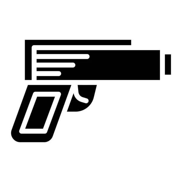 Vektor Illustration Vapen Pistol Ikon — Stock vektor