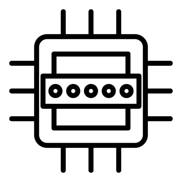 Mikrochip Web Symbol Einfache Illustration — Stockvektor