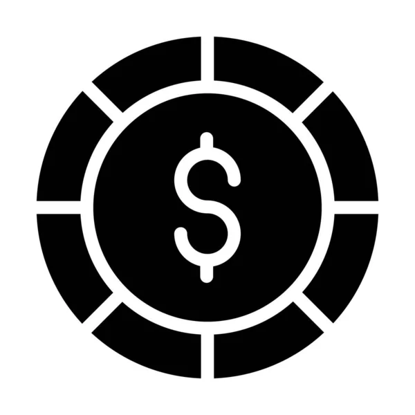 Dólar Icono Plano Vector Ilustración — Vector de stock