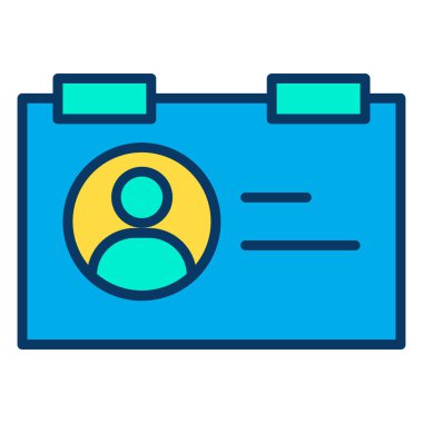 Kimlik kartı. Basit resimleme