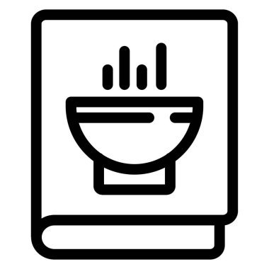 Basit yiyecek simgesi, vektör illüstrasyonu