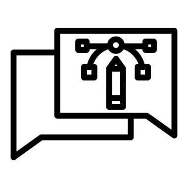 Sohbet kavramı basit sanat vektörü illüstrasyonu 