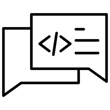 Sohbet kavramı basit sanat vektörü illüstrasyonu 