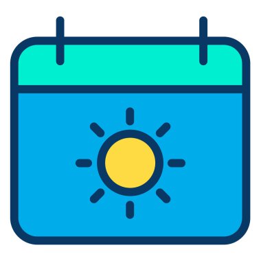 Beyaz arkaplan üzerindeki basit takvim vektör resimlemesi