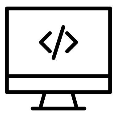 Bilgisayar. Web simgesi basit illüstrasyon