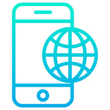 Cep telefonu. Web simgesi vektör illüstrasyonu