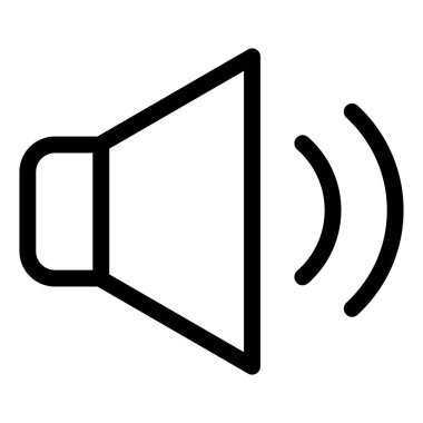  Hoparlör, beyaz arkaplanda basit vektör simgesi