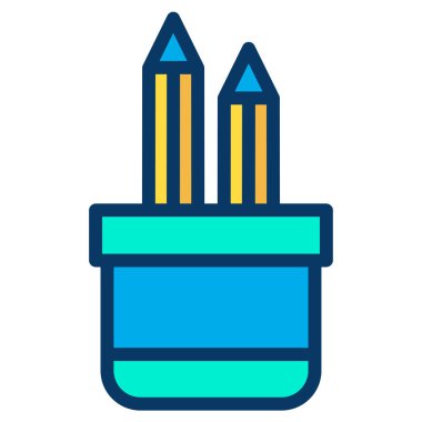 Sanat kalemleri. Web simgesi, vektör basit illüstrasyon