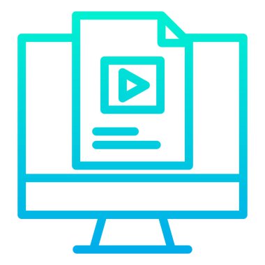 Bilgisayar. Web simgesi basit tasarım