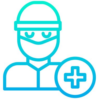 Tıbbi yardım. Web simgesi basit illüstrasyon