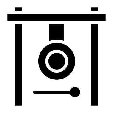 Gong. Web simgesi vektör illüstrasyonu