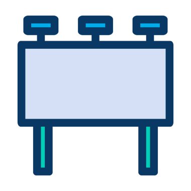 Billboard, beyaz arkaplanda basit vektör simgesi