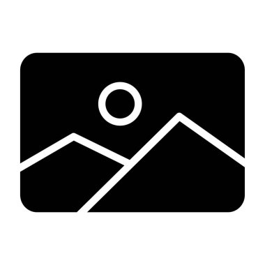 Fotoğraf çerçevesinin minimalist vektör simgesi