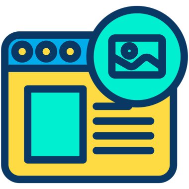 İnternet sitesi. Web simgesi basit illüstrasyon