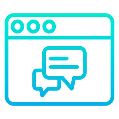 Sohbet simgesi vektör illüstrasyonu