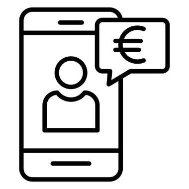 Avro para birimi kavramı basit sanat vektörü illüstrasyonu 