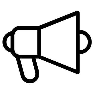 megafon işareti düz vektör simgesi.