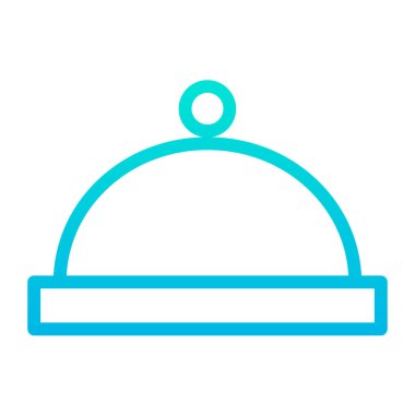 Cloche, yemek ve restoran ikonu. vektör illüstrasyonu
