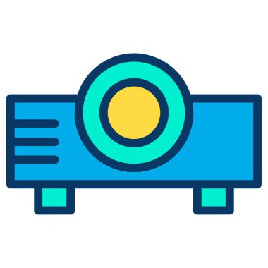 Projektör minimalist vektör simgesi beyaz üzerinde izole 